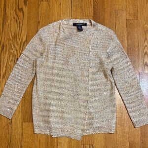89th & Madison Gold Sequin Knit Cardigan🩵